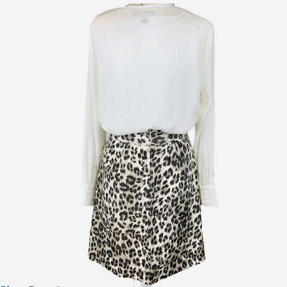 Banana Republic 100% Silk Animal Print Work Skirt - Picture 3 of 6